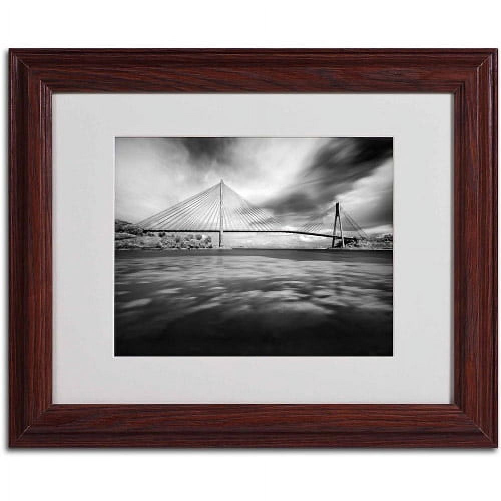 Matted art under acrylic in a wood frame