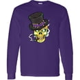 thumbnail image 3 of Inktastic Mardi Gras Skull with Cigar Long Sleeve T-Shirt, 3 of 5