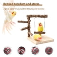 thumbnail image 4 of Mesa de soporte,Parque infantil de madera natural para loros,Accesorios para jaulas de juguetes activos para pájaros,Plataformas de soporte para loros, periquitos y canarios, 4 of 5