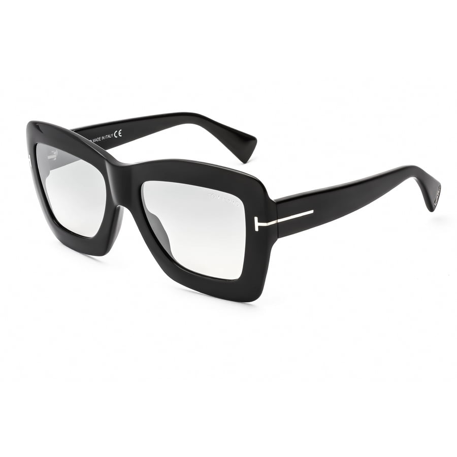 Tom Ford Hutton Smoke Mirror Square Ladies Sunglasses FT0664 01C 55 -  