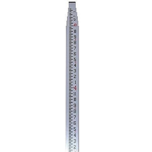 Grade Rod CST/Berger 06-916 Measuremark de 5 m en pies, décimas y centésimas