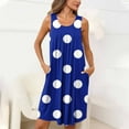 thumbnail image 4 of HAiming Women's Printed Nightgowns with Pocket Sleeveless Sleepwear Pleated Front Nightshirt Round Neck Nightdress, 4 of 7