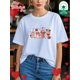 thumbnail image 1 of Happy Valentine's Day" Love-Themed T-Shirt for Women - Ice Cream & Chocolate Pattern, Casual Round Neck Short Sleeve Tee, 100% Pure, Ideal for Spring/Summer Tee For Adult, Men, Women, Teen, Teenager,, 1 of 4