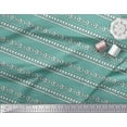 thumbnail image 2 of Soimoi Poly Georgette Fabric Floral & Flying Swan Block Print Fabric by Yard 52 Inch Wide, 2 of 3