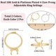 thumbnail image 2 of 1 caja de 4 bases para anillos de 4 garras, 2 colores, chapadas en oro de 18 quilates y platino, ajustables, para hacer joyas DIY., 2 of 5