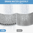 thumbnail image 4 of Yolife Non-Slip Grass Bath Mat with Strong Suction Cups, 25.6"x13.4" Quick-Drain Shower Floor Mat for Foot Scrubbing & Massage, Light Grey, 4 of 8