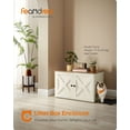 thumbnail image 5 of Hidden Cat Litter Box Enclosure Furniture Large Multi-Functional Cat Litter Box Washroom with Removable Divider Rustic White, 5 of 9