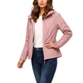 thumbnail image 3 of Jsaierl Women's Hooded Zip Up Windproof Jacket with Chest Pocket Lightweight Windbreaker for Travel Hiking Outdoor, 3 of 8
