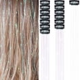thumbnail image 5 of Oropel para el pelo, paquete de 5 unidades de oropel para el pelo con clip, oropel con purpurina colorida, extensiones de pelo, oropel, accesorios deslumbrantes para fiesta de pelo de hadas, 5 of 5