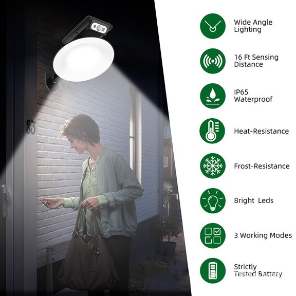 CaiTeLin Outdoor Border Shaped Solar Street Light, Induction Wall Light with Remote Control Feature with Auto On Off, Security Light for Yard, Garden, Patio, Driveway Area Use