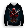 thumbnail image 4 of Sudadera con capucha Miniso para hombre con estampado 3D de Deadpool, estilo hip hop callejero, para deportes al aire libre, ropa informal diaria para hombre, 4 of 5