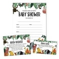 thumbnail image 4 of Inkdotpot Set Of 30Jungle Animals Baby Shower Invitations-Diaper Raffle Tickets And Baby Shower Book Request Cards Gender Neutral Invites Its A Boy Its A Girl, 4 of 8