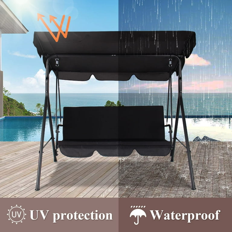 Metal swing with canopy hotsell