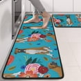 thumbnail image 2 of Kitchen Rugs Sets Of 2,Dogs with Pioneer Flower Anti Fatigue Kitchen Mat Rugs Non Slip Washable,Decorative Kitchen Floor Mats for Kitchen,Sink,Laundry,17"x47"+17"x47", 2 of 5