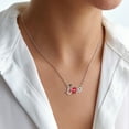 thumbnail image 3 of Beautlace Heart Love Necklace,925 Sterling Silver Enchanting Love Birthstone Heart Pendant Necklace Jewelry Birthday Christmas Valentines Mother's Day Gifts for Women Mom, 3 of 9