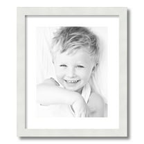 ArtToFrames 15x18 Matted Picture Frame with 11x14 Single Mat Photo Opening Framed in 1.25 Satin White Frame and 2 Crisp Mat (FWM-3966-15x18)