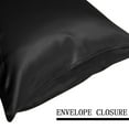 thumbnail image 4 of Unique Bargains 22 Momme Silk Pillowcases For Hair Skin Set Of 2 Black Queen, 4 of 8