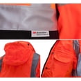 thumbnail image 5 of Men's Class 3 Safety High Visibility Water Resistant Reflective Neon Work Jacket (3M Scotchlite Neon Orange, 3XL), 5 of 5