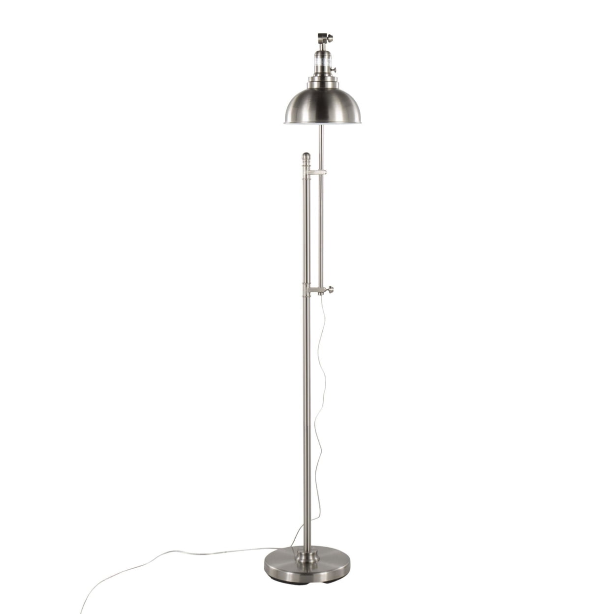 Emery Industrial Floor Lamp in Nickel by LumiSource