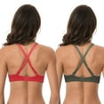 thumbnail image 2 of Curve Muse Women's Light Lift Add 1 Cup Push Up Underwire Convertible Tshirt Bra-2PK-RED,GREEN-42B, 2 of 7