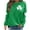 Green 1, variant on JYnXIANTI St Patrick's Shirts for Womens Crew Neck Long Sleeve Tops Casual Graphic T Shirts Cute Tees for Saint Patricks Day