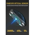 thumbnail image 3 of DAREU A950pro 4K Wireless Gaming Mouse:55g Ultra-Lightweight,4KHz Polling Rate,PAW3395 Optical Sensor,26K DPI,6 Programmable Buttons,Support 15min Fast Charging &Tri-mode Connection (Black), 3 of 9