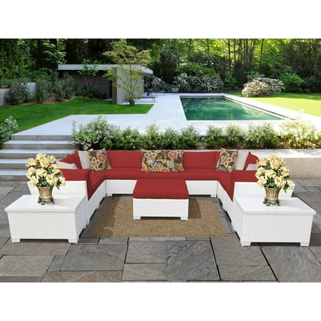 - TK Classics Monaco 12-Piece Outdoor Wicker Patio Conversation Set