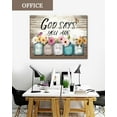 thumbnail image 5 of HFDF HONGYA Art Motivational Bible Verse Wall Decor: God Says You Are Wall Art Sayings,spirational Canvas Christian Wall Art, Christian Gift Quotes Poster for Women Girls (BD-A-03) 14x11inch Framed, 5 of 7