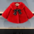 thumbnail image 5 of Edvintorg 6M-6Y Infant Girl Clothes Winter Fleece Coat Clearance Solid Color Long Sleeve Thick Turn Down Collar Plush Coats Jackets For Kids Girls, 5 of 7