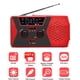 thumbnail image 1 of Radio de emergencia portátil Radios meteorológicos solares con manivela (rojo de la UE), 1 of 9