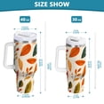 thumbnail image 6 of Yayeee 40oz Stainless Steel Tumbler with Straw and Handle Double-Wall Insulated Travel Water Bottle, Coloful Leaves, 6 of 8