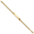 thumbnail image 2 of 14K Yellow Gold Medical Red Enamel Curb Link ID Bracecet, 2 of 3
