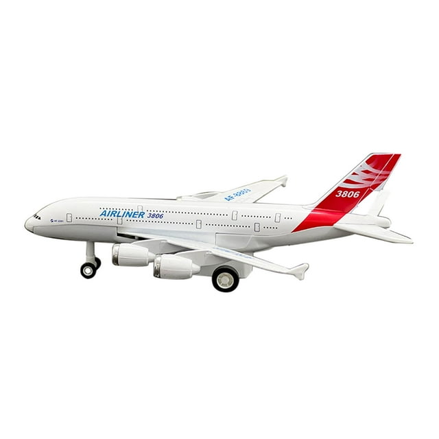Avión de juguete con luces y sonido, regalo en miniatura para niños y adultos, desmontable para mueble de TV, hogar, barra, sala de estar y cafetería