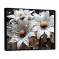 thumbnail image 2 of Designart "Ethereal White Sunflower Glow" Sunflowers Floater Framed Wall Art Prints, 2 of 5