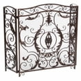 thumbnail image 3 of Best Selling Home Waterbury 3-Panel Iron Folding Baroque Fireplace Screen, 3 of 5