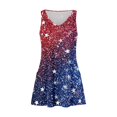 thumbnail image 4 of Women's Loose Fit Sundress, Sleeveless V-Neck Summer Dress with Independence Day Theme, Perfect for Hot Weather and Festivals,Royal Blue S, 4 of 5