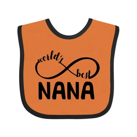 

Inktastic Gift for Nana Infinity World s Best Gift Baby Girl Bib
