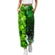 thumbnail image 1 of Pantalones deportivos Gibobby Pantalones largos sueltos informales con estampado de St. Day para mujer holgado a la moda Verde S, 1 of 4