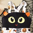thumbnail image 4 of Cotton Halloween Romper Toddler Baby Girls Halloween Jumpsuit Sleeveless Sling Flared Bottoms Pumpkin Romper, 4 of 6