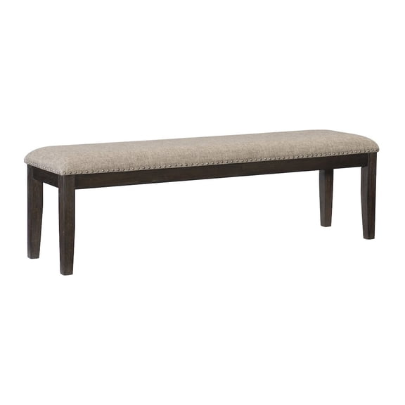 Lexicon Traditional Wood Dining Room Bench in Wire Brushed Brown