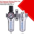 thumbnail image 2 of Air Pressure Regulator, Air Compressor Filter Regulator, SFC300 3/8 Moisture Trap Cleaning Separator, 2 of 9