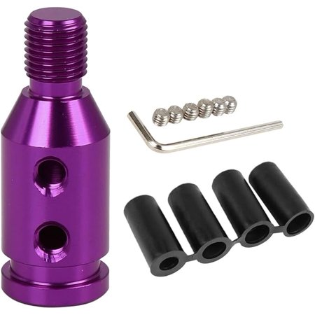 X AUTOHAUX M12 X 1.25 Car Universal Purple Gear Shift Knob Adapter for Non Threaded Shifter