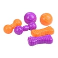 thumbnail image 4 of Sijiali 2Pcs Pet Dog Puppy Ball Barbell Bone Bite-resistant Sounder Play Game Chew Toy, 4 of 10