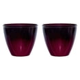 thumbnail image 1 of Suncast Seneca 16 Pouces Résine Ombre Plante Pot de Jardinière de Fleurs, Rouge/plum (2 Pack), 1 of 2
