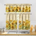 thumbnail image 3 of Sunflower Kitchen Curtains Sets for Windows Summer Sink Window Valance 3 Piece Set Sunflower Kitchen Decor for Living Room Bedroom, 3 of 7