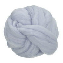 Needle Felting Wool, 8.5Oz Nature Fibre Wool Yarn Roving for Wet Felting, Handcrafts (Light Gray)