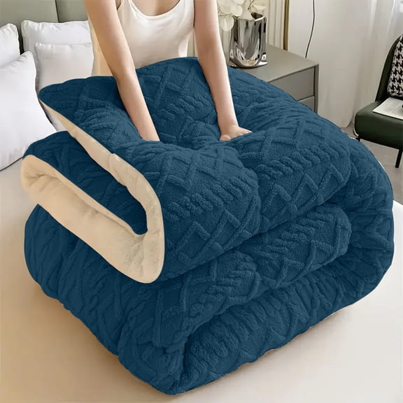 1pc Twin Super Soft Winter Quilt, Breathable Warm Quilt, Luxury Winter Bedding, Machine Washable