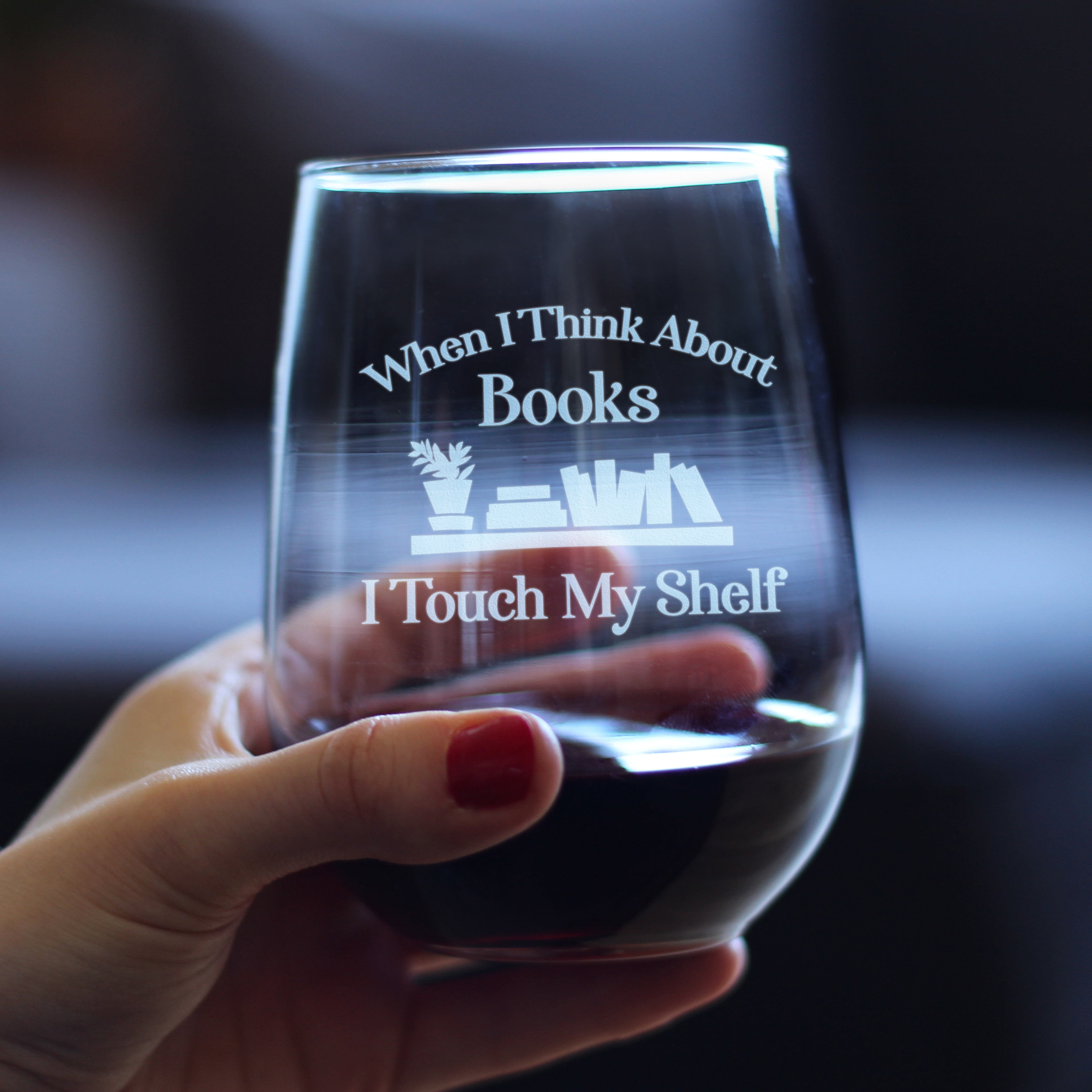 Read between the Wines 15oz Stemless Wine Glass for Book Lovers