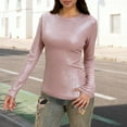 thumbnail image 7 of GHNJK Womens Crew Neck Basic Long Sleeve T Shirt Slim Fit Tees Fall Winter Y2k Going Out Crop Tops Cute Tight Shirts, 7 of 7