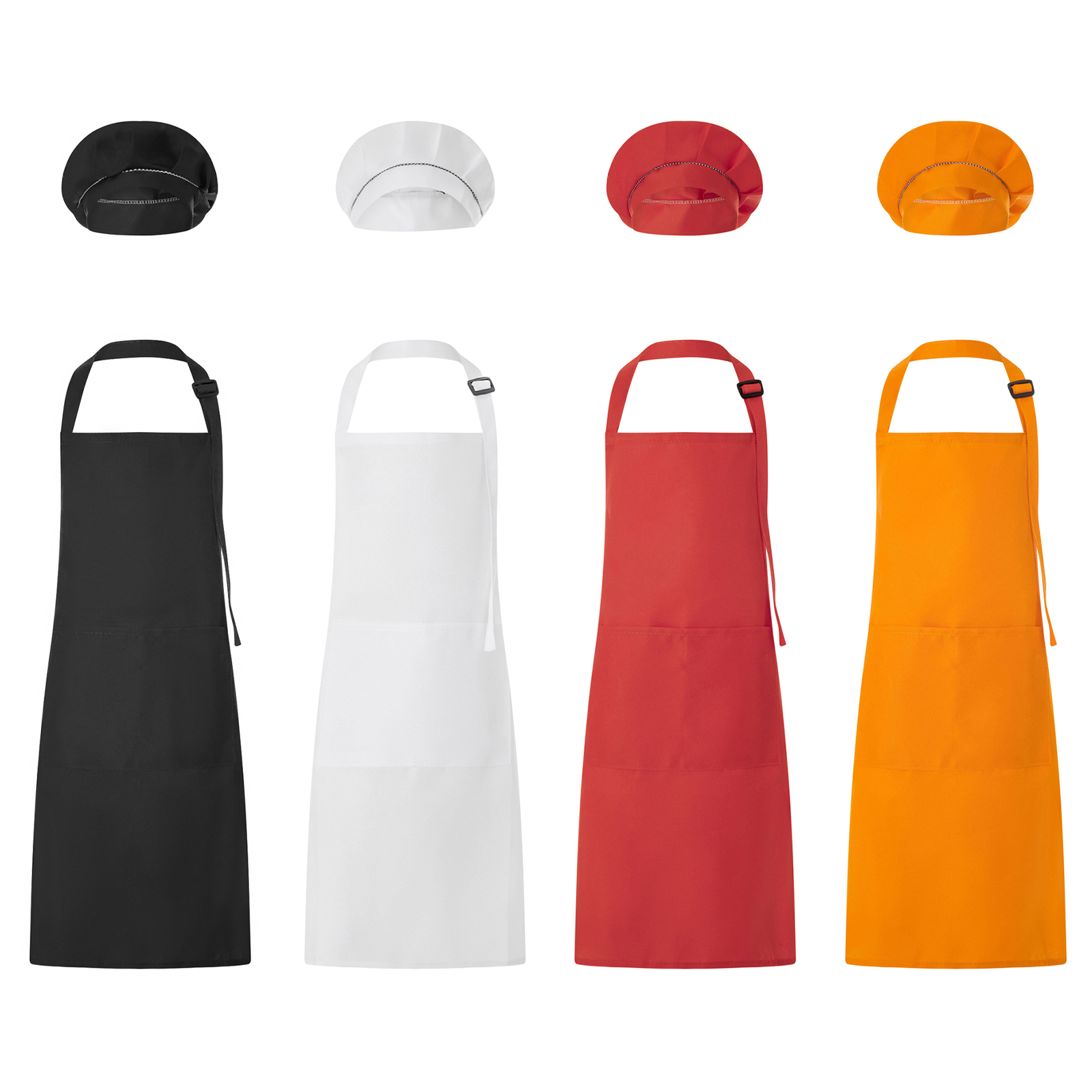 Children Front Pocket Bib Apron Kid Boys Girls Apron Kitchen Child
